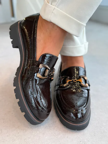 Hovedbilde LOAFER M/LENKE - MOCCA PATENT