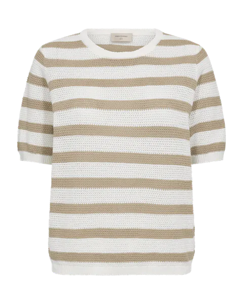 Hovedbilde DODO GENSER STRIPET - SAND/OFFWHITE