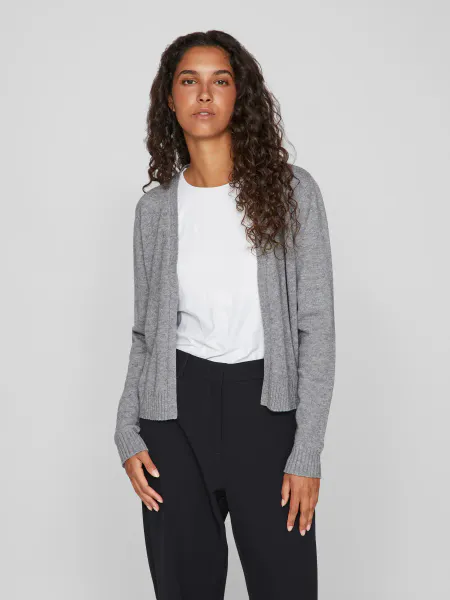 Hovedbilde VIRIL SHORT CARDIGAN - GRÅ MELERT