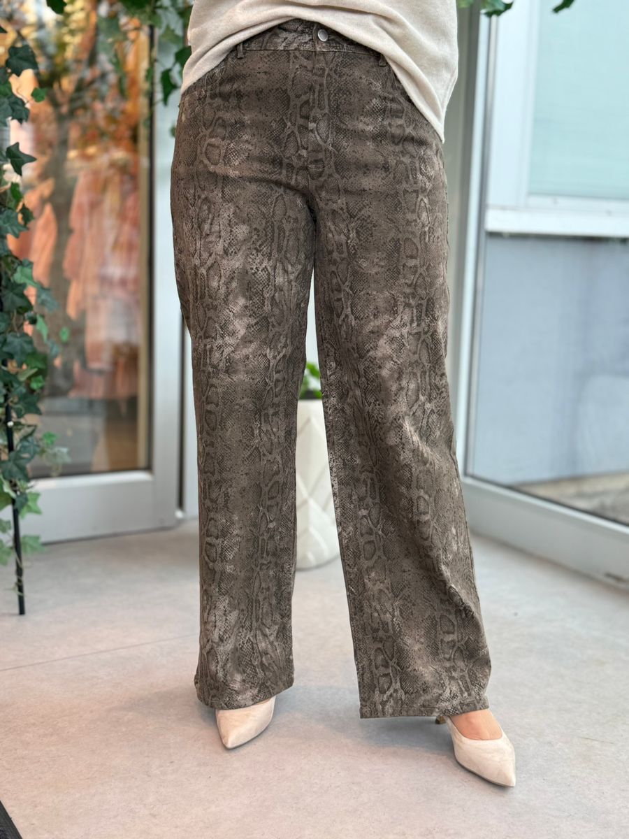 CHIA STRAIGHT TWILL BUKSE SNAKE - BROWN FUDGE