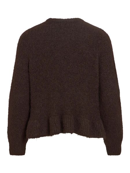 Hovedbilde BOWS KNIT GENSER M/VOLANG - BRUN MELERT