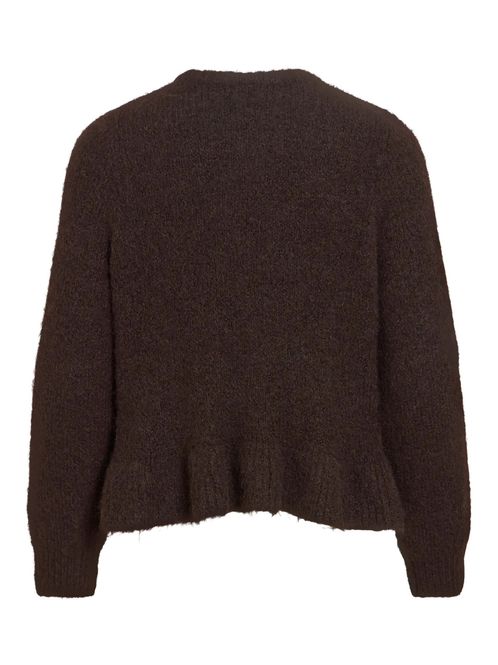 Hovedbilde BOWS KNIT GENSER M/VOLANG - BRUN MELERT