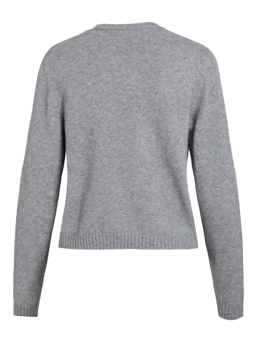 VIRIL SHORT CARDIGAN - GRÅ MELERT