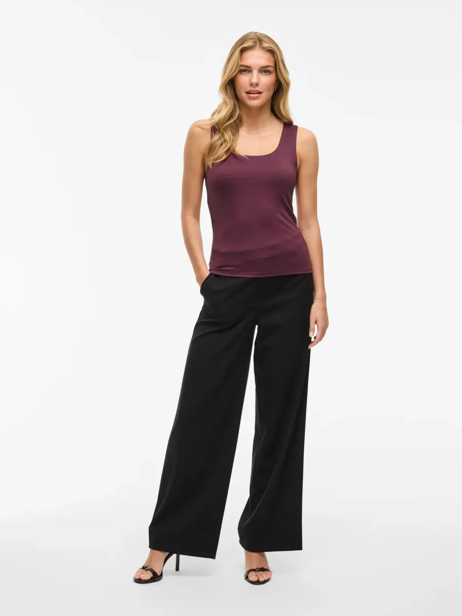 KENZA TOPP U-NECK  - PLOMME