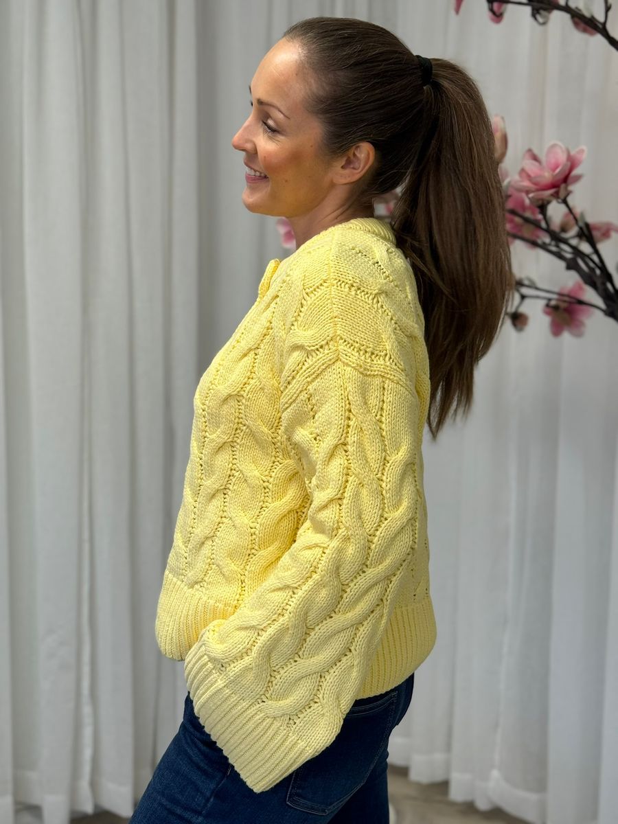 SVEA THEA CABEL CARDIGAN - GUL