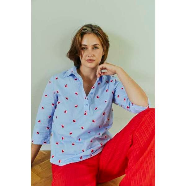 Hovedbilde ROSAN SKJORTE 3/4 ERM - HIMMELBLÅ/ROSA