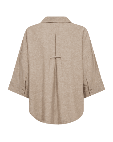 Hovedbilde LAVA LIN/VISCOSE SKJORTE 3/4 ERM - SAND MELERT