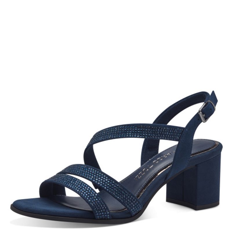 SANDALETT M/STRASS - NAVY