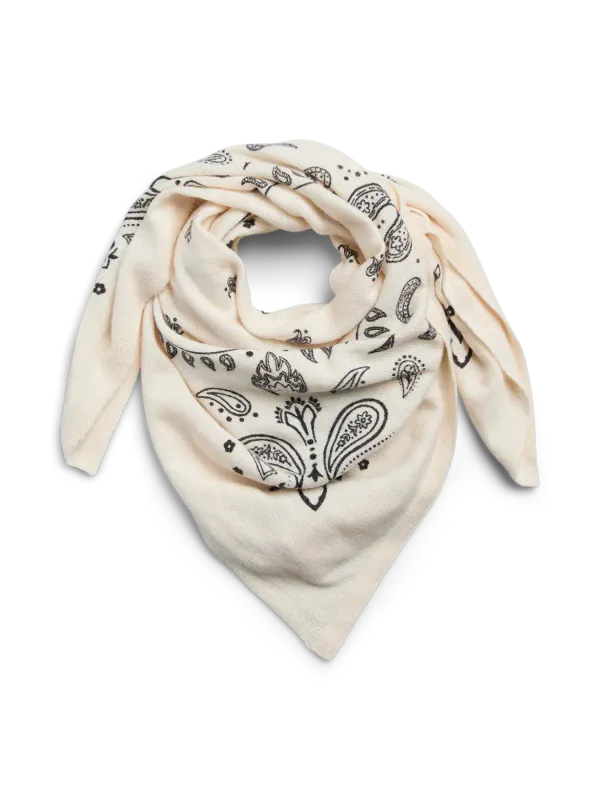 NOVIS SKJERF M/PAISLEY - CREAM/SORT
