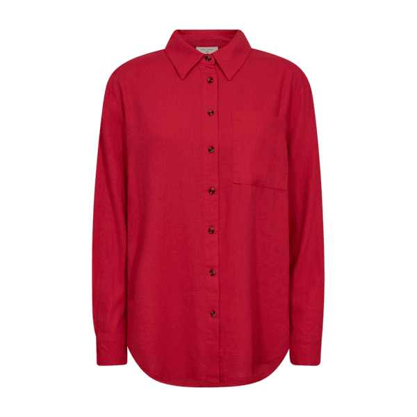 Hovedbilde LAVA LIN/VISCOSE SKJORTE - RØD