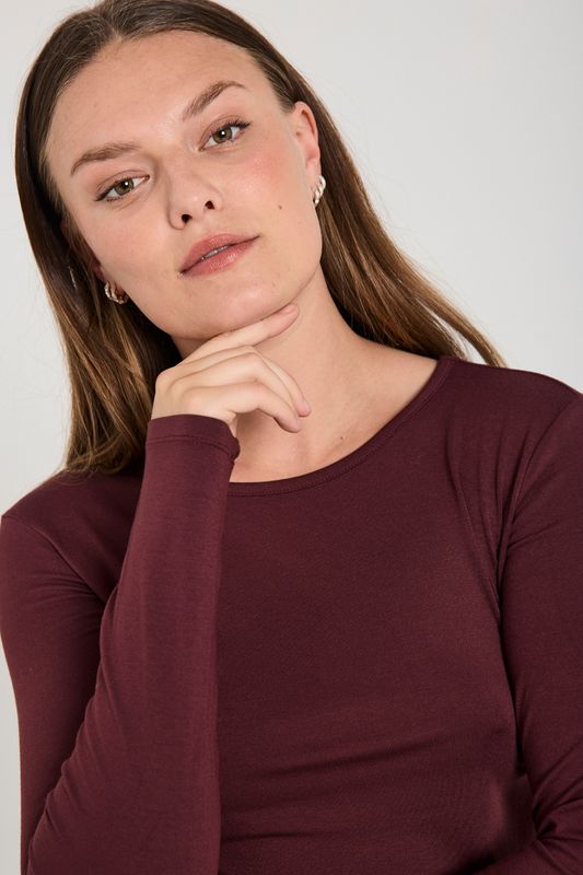 LIANA TOPP M/LANG ERM - PLOMME