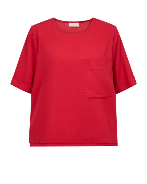 Hovedbilde LAVA LIN/VISCOSE TOPP M/LOMME  - RØD