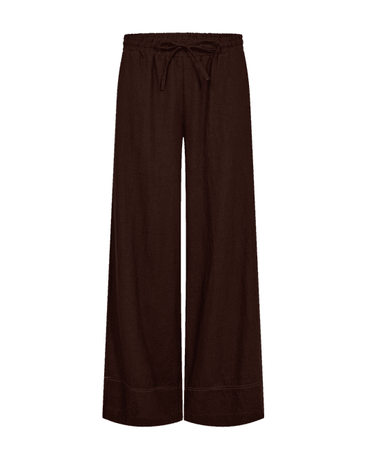 Hovedbilde LALUNA LIN/VISCOSE BUKSE - BRUN