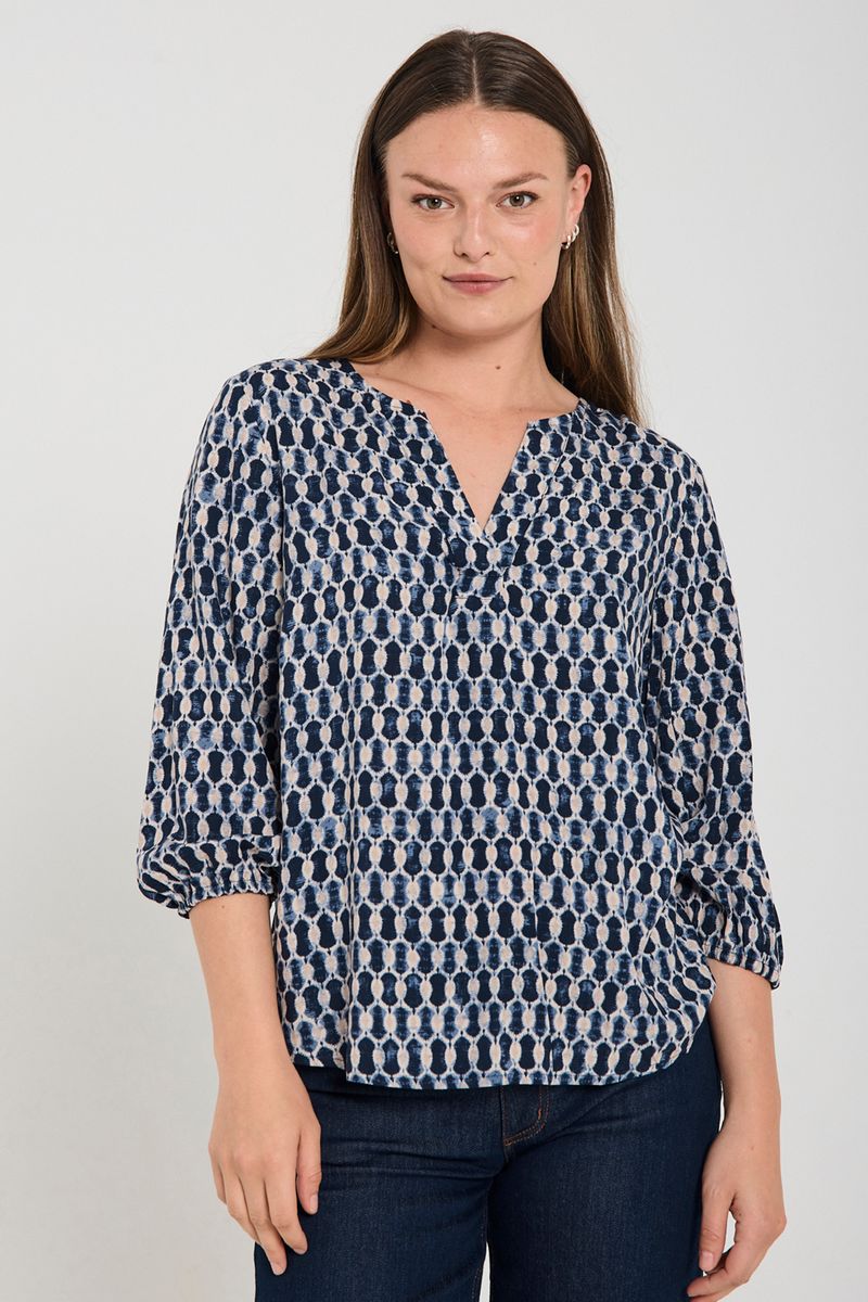 ADNEY BLUSE - NAVY / MOONBEAM