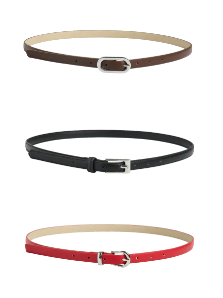 Hovedbilde BENEDIKTE 3PK BELTE - SORT /BRUN/RØD