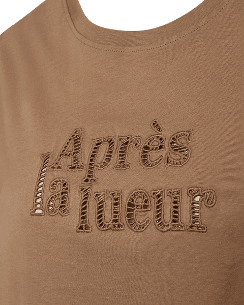 Hovedbilde HEZEL T-SHIRT EMBRO - DUSTY COGNAC 