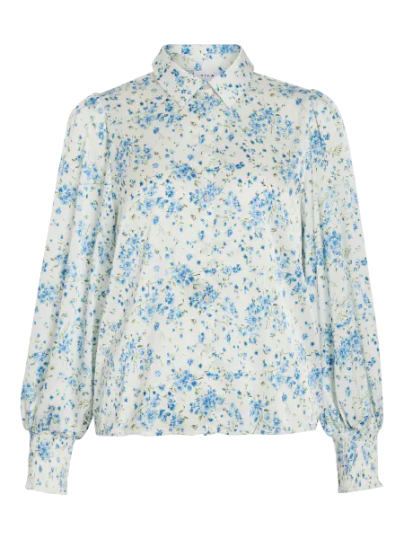 Hovedbilde KENZA BLUSE FLOWERS - LYS BLÅ