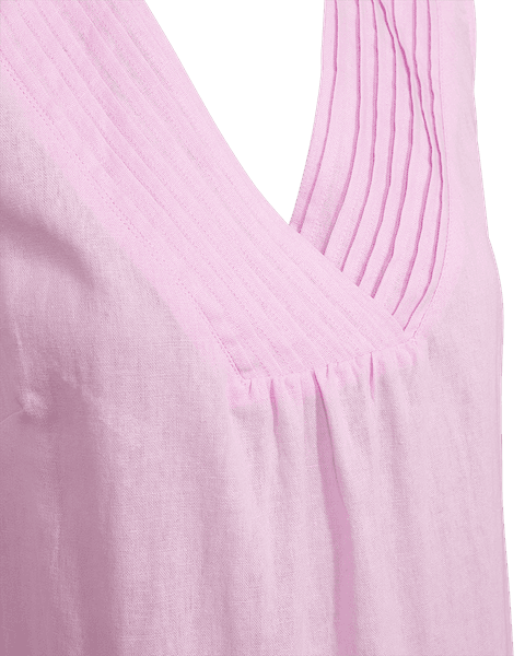 Hovedbilde LAVA LIN/VISCOSE TOPP V-HALS - ROSA