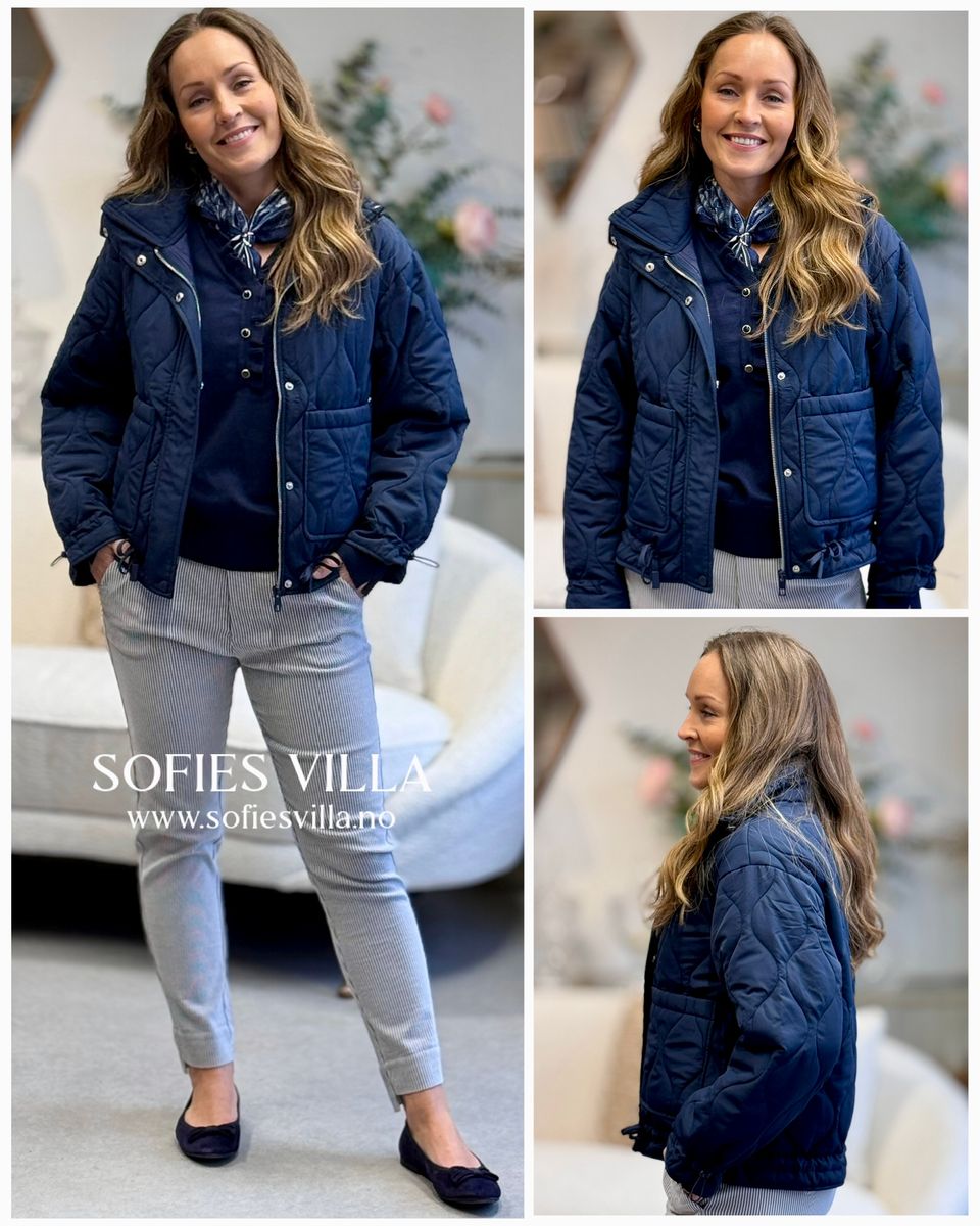 BLOB QUILTET JAKKE - NAVY