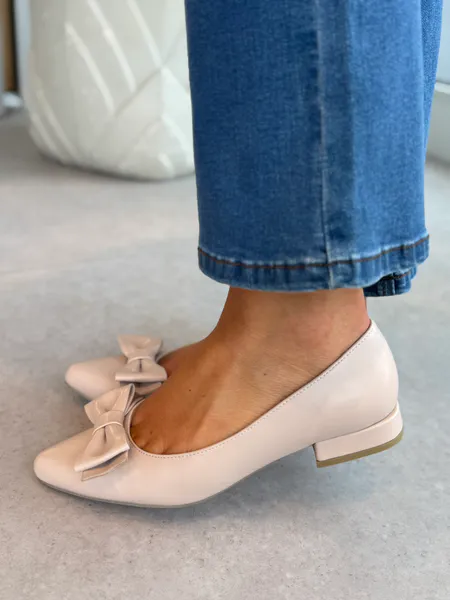 Hovedbilde PUMPS LAV HÆL M/BOW - ROSE