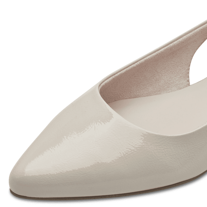PUMPS LAV M/SPENNE GLOSSY - SAND