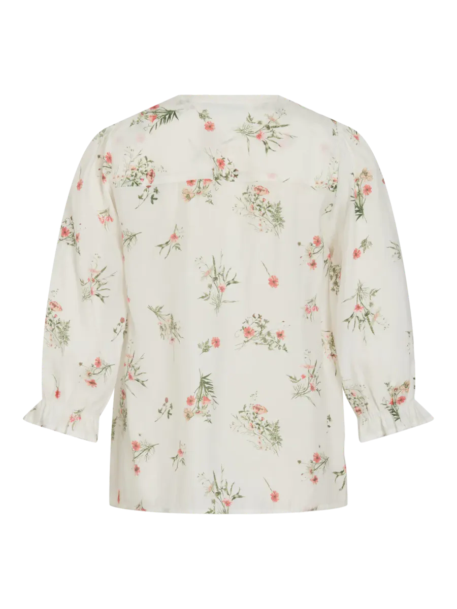 EDNANA BLUSE FLOWERS - OFFWHITE