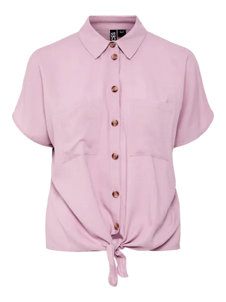 Hovedbilde PIA LIN/VISCOSE SKJORTE M/KNYTING - ROSA