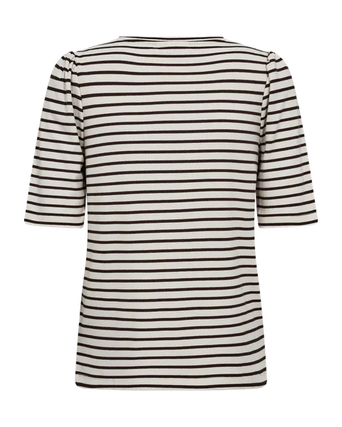 Hovedbilde ELOISEI T-SHIRT STRIPET - OFFWHITE/BRUN