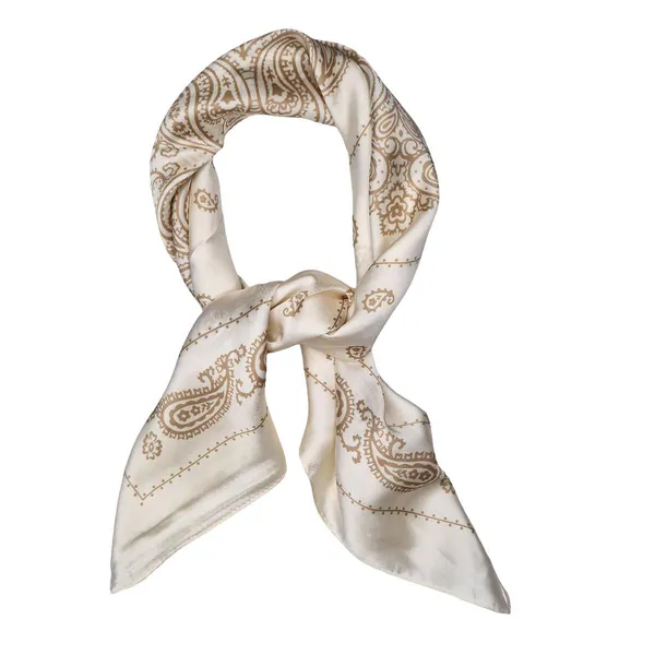 Hovedbilde SKJERF SILKELOOK PAISLEY - CREAM / CAMEL