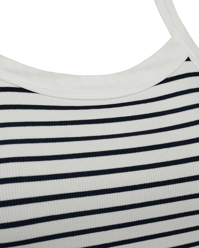 ZIA TOPP STRIPER - HVIT / NAVY