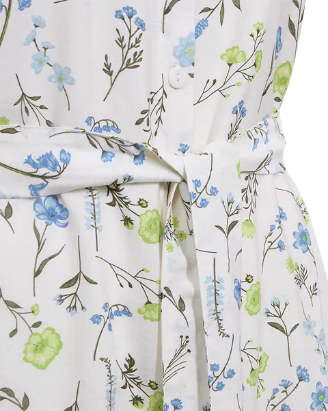 Hovedbilde MOLLI KJOLE FLOWERS - OFFWHITE/GRØNN