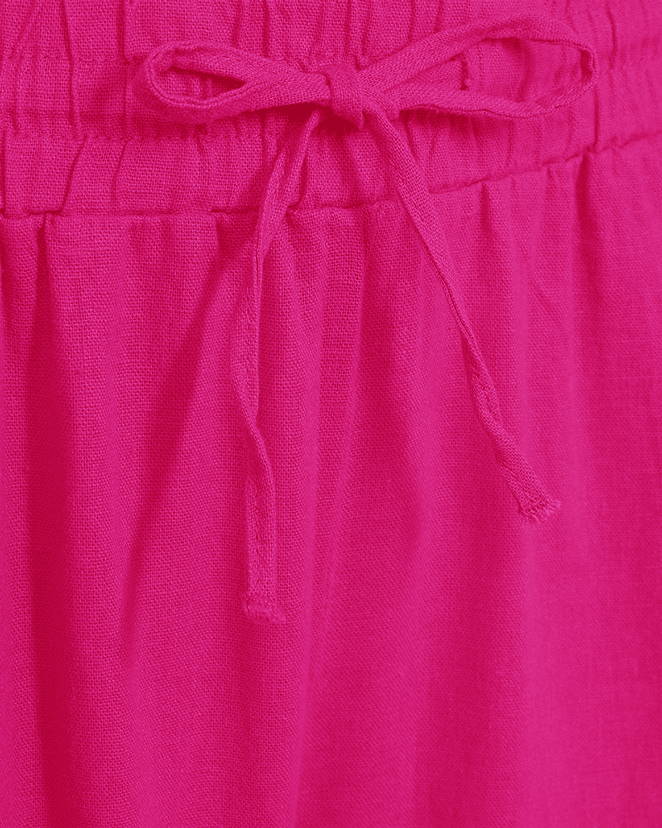 LAVA LIN/VISCOSE BUKSE ANKEL - FUCHSIA 