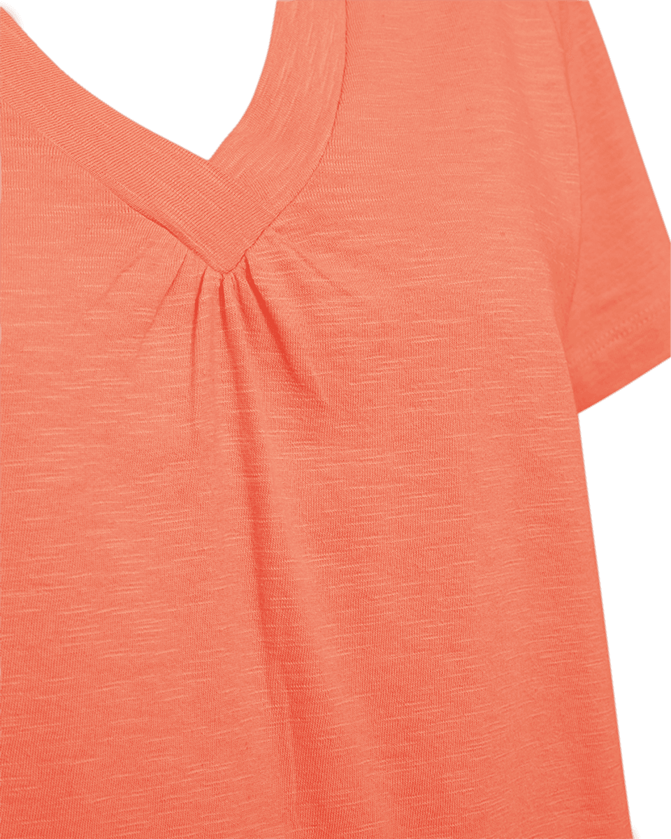 SABINA T-SHIRT V-HALS - ORANGE