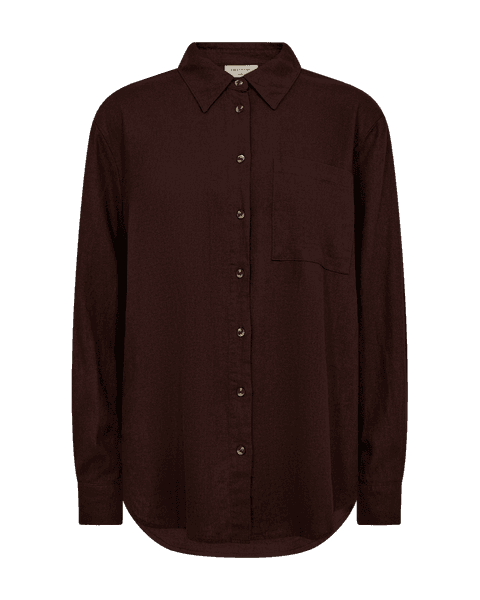 Hovedbilde LAVA LIN/VISCOSE SKJORTE - BRUN