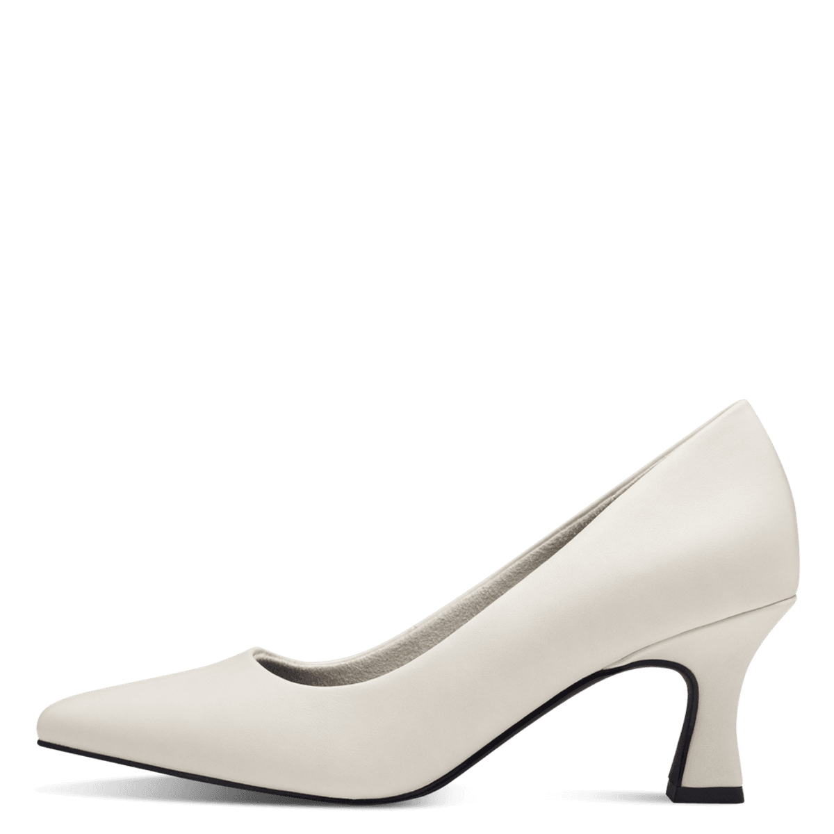 PUMPS M/SNERTEN HÆL - CREAM