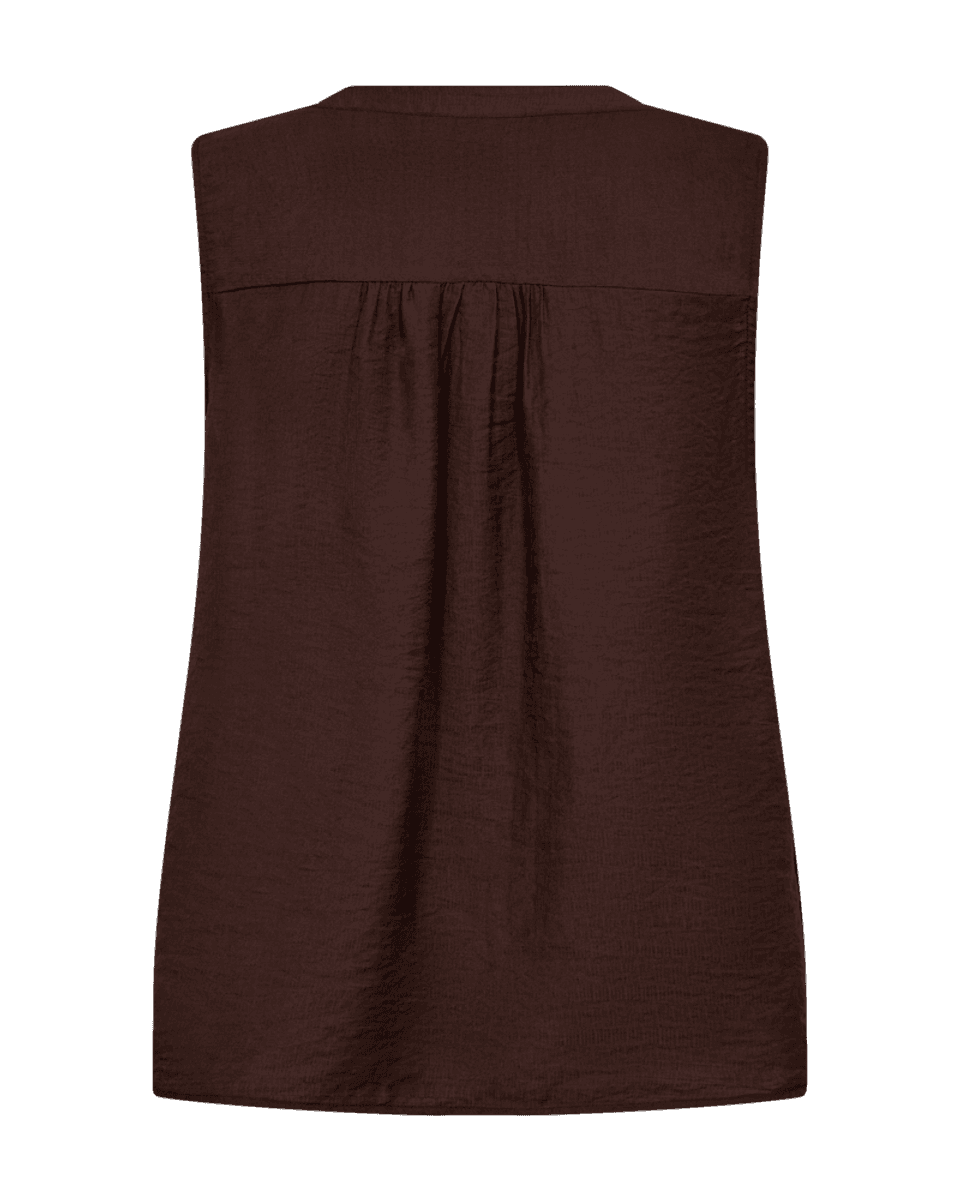 ANDREA BLUSE M/EMBRO - BRUN