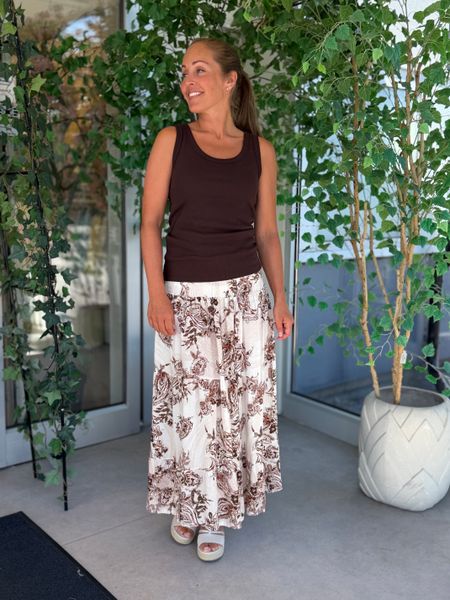 Hovedbilde PAISLEY SMOCK SKJØRT - BRUN / OFFWHITE
