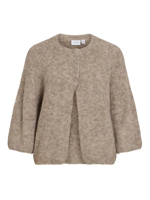 Hovedbilde BOWS CARDIGAN M/METALL KNAPPER - CAMEL MELERT