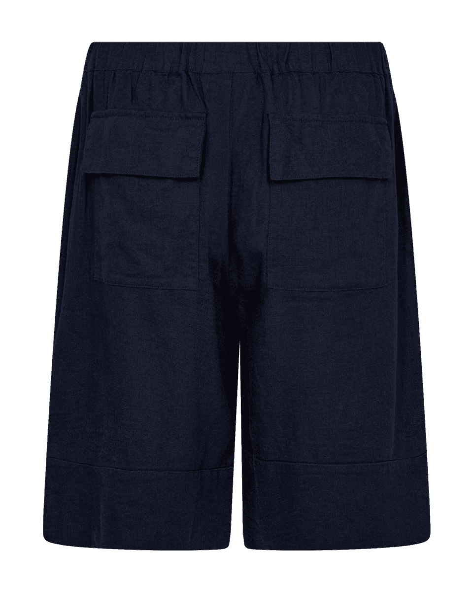 LAVA LIN/VISCOSE CULOTTE SHORTS - NAVY