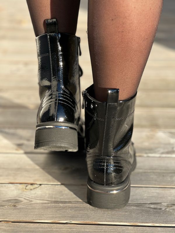 BOOTS M/KNYTING - SORT GLOSS
