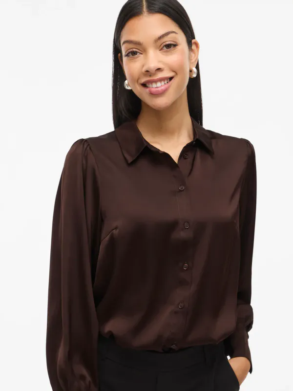 ENNA RAVENNA BLUSE - BRUN
