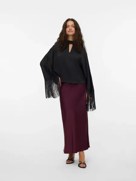 Hovedbilde MAIA BLUSE M/RYSJER - SORT 