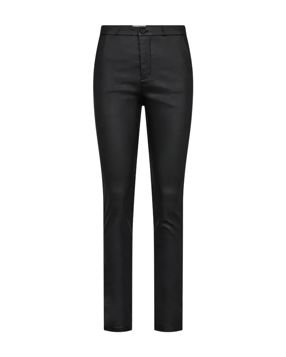 SOLVEJ CHINOS COATED 32 LENGDE - SORT