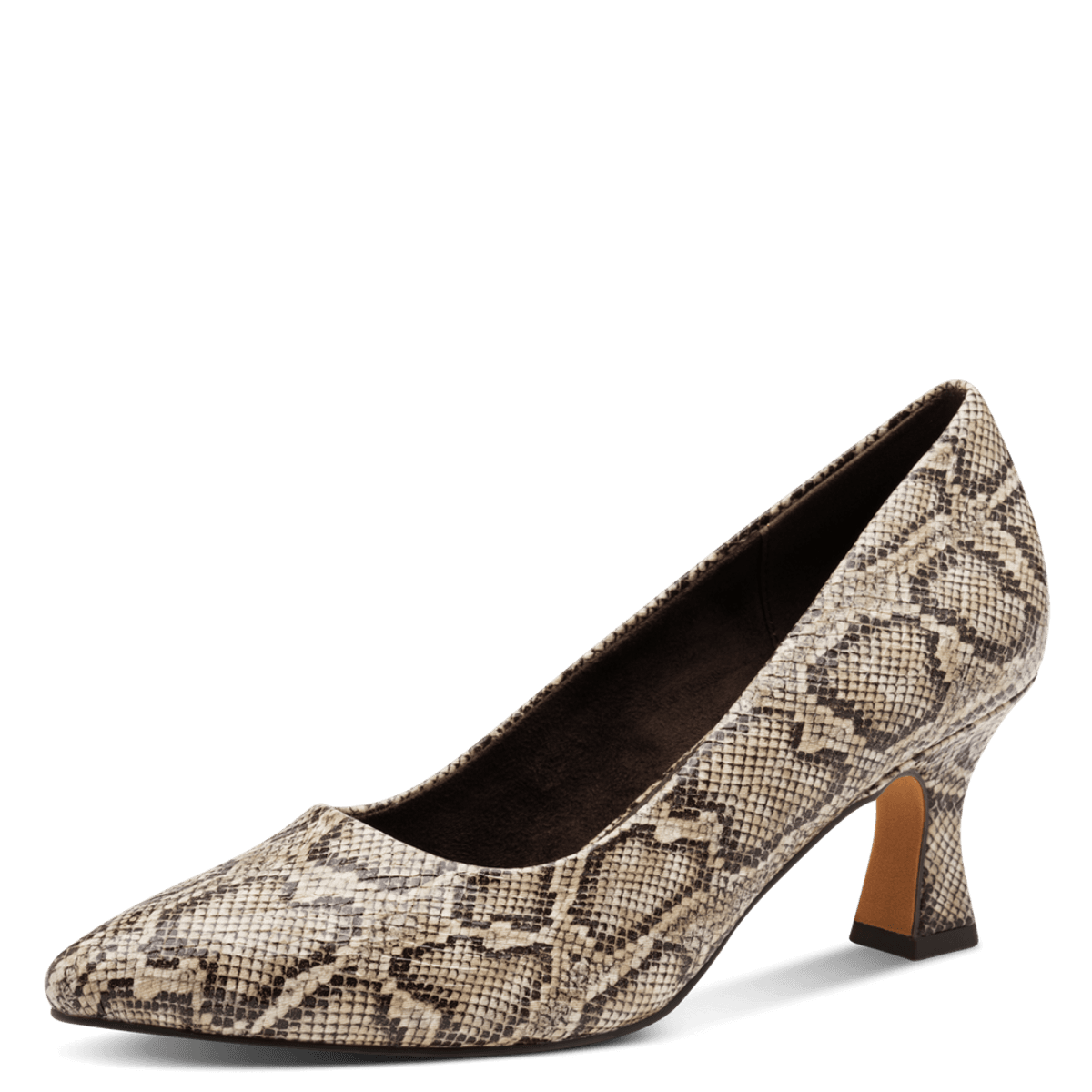 PUMPS M/SNERTEN HÆL - SNAKE