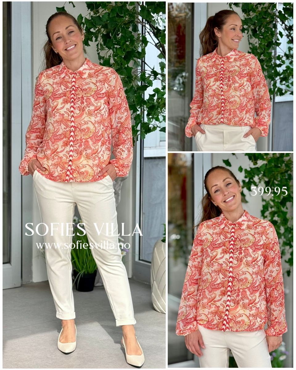 PRAYA BLUSE - CORAL PRINT