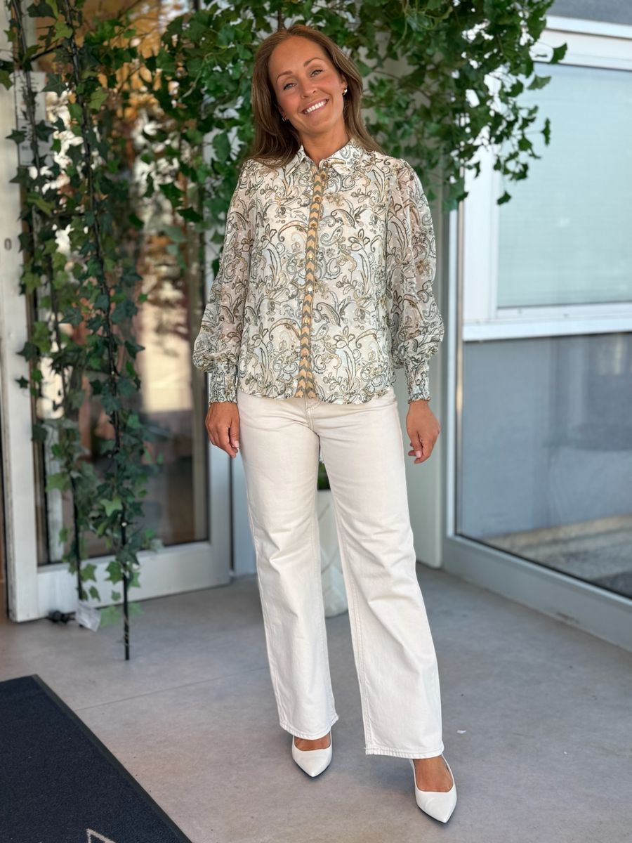 PRAYA BLUSE - OLIVEN / BIRCH 