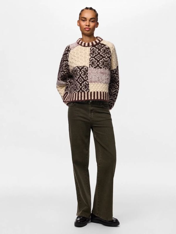 FUSION KNIT GENSER - CREAM/PLOMME