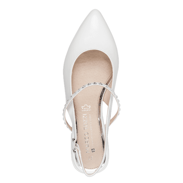 Hovedbilde PUMPS LAV M/SLINGBACK & STRASS - IVORY