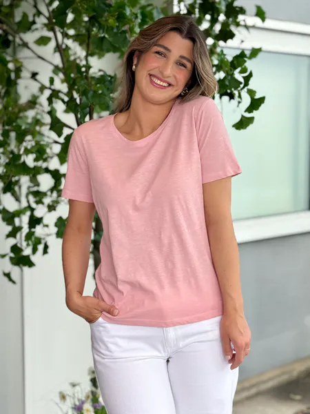 Hovedbilde VIVA T-SHIRT RUND HALS - ROSE