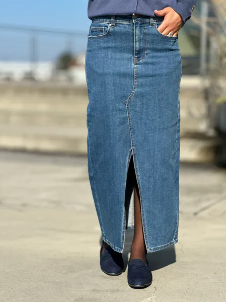 Hovedbilde HALLE DENIM SKJØRT - MEDIUM VASK